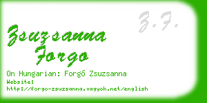 zsuzsanna forgo business card