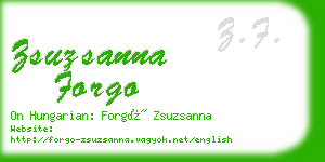 zsuzsanna forgo business card